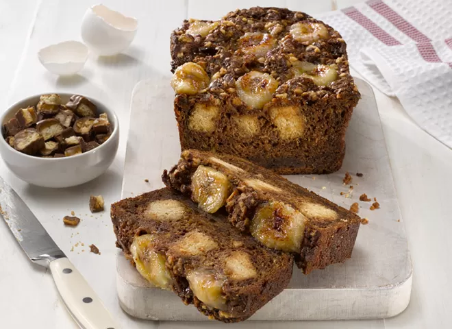 banana-bread-made-with-twix-cookie-bars marsfoodservices image
