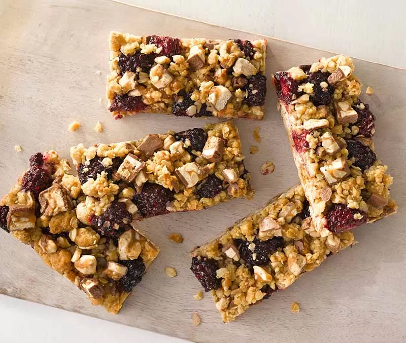 pb-j-bars-made-with-snickers-bars marsfoodservices image