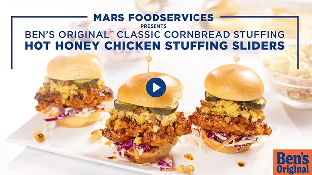 bens-original-hot-honey-chicken-stuffing-sliders marsfoodservices image